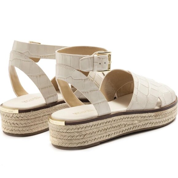 Michael Kors Kailey Lug Flat Sandal Light Cream 9 M - Picture 3 of 5